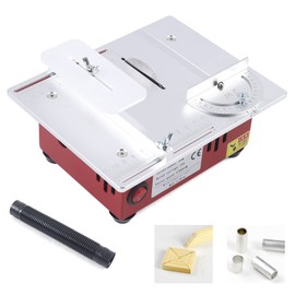 OCASAMI Mini Table Saw | Portable Precision Table Saw | Multifunctional Mini Table Saw for Crafts DIY Handmade Wooden Model Craft | 96W | w/Sliding Ruler&Saw Blade