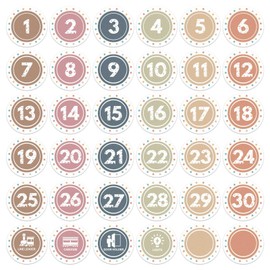WALENGIF Boho Line up Spots for Classroom - 36pcs Number Stickers for Classroom Floor Stickers Dots for Classrooms Floor Decals for Classrooms Lining up Back to School Kindergarten Preschool Supplies