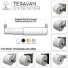 Teravan Standard Toilet Paper Holder Extender for Extra-Large Rolls –