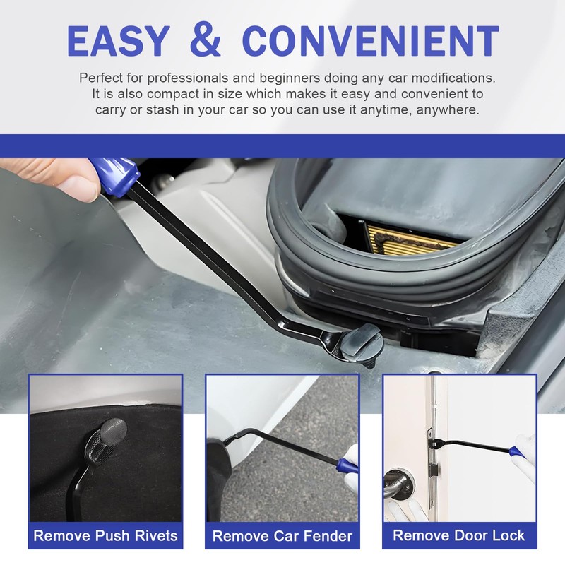 Jotia 5Pcs Car Trim Removal Tool Kit, Plastic Panel Fastener
