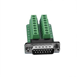SIENOC DB15-G2 2Row 15Pin Male Adapter Breakout Board Terminals Screw Nut Connectors