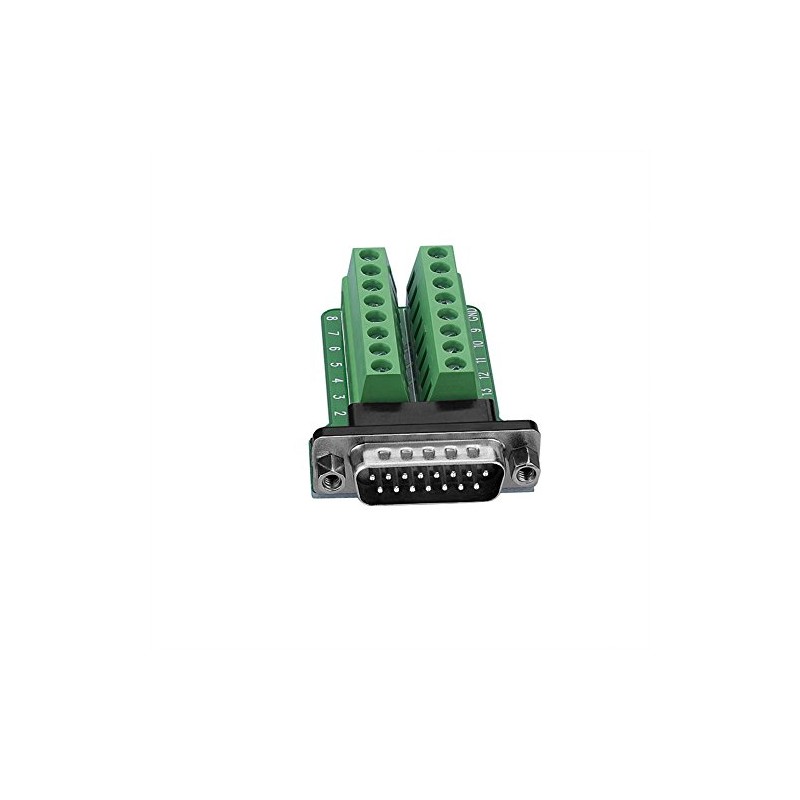 SIENOC DB15-G2 2Row 15Pin Male Adapter Breakout Board Terminals Screw