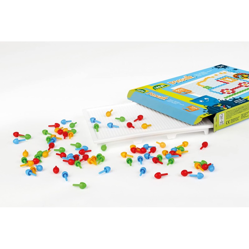 Lena 35623 Mosaic Plug-In Game Set, Mosaic with 100 Coloured