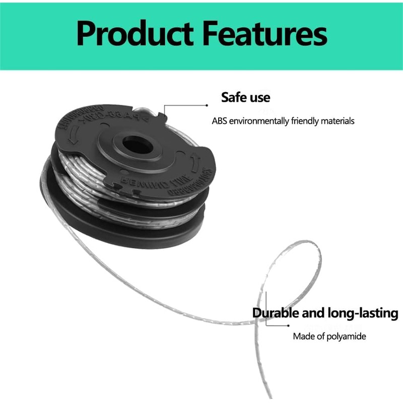 3 PACK Φ1.6mm 6m Strimmer Spool Line ，Nylon Strimmer Trimmer