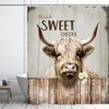 LKFBSC Highland Cattle Cow Bull Shower Curtains,Farmhouse Animal Rustic Country