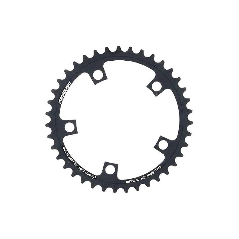 Stronglight Unisex - Adult Force/Red22 Chainring, Black, 36 (46/48/50/52) Teeth