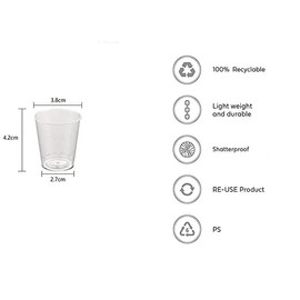 LORD CIG Plastic Shot Multi Use Durable Glasses Reusable for Indoor Outdoor Use BBQs, Picnics, Weddings and Camping, Beach, Festival Strong Durable Hard Plastic, Quality Crystal Clear (30, 30ml)
