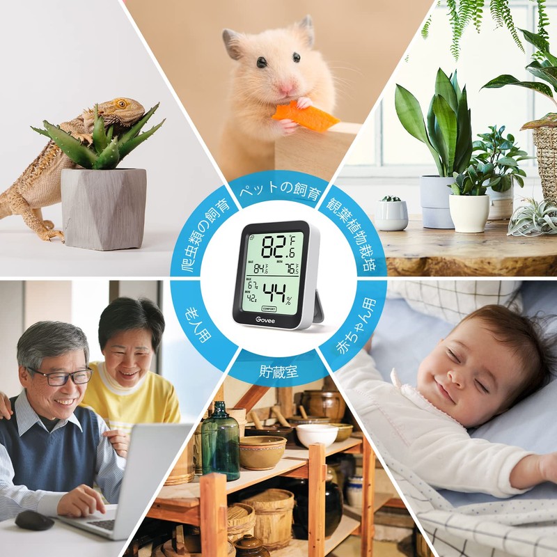 Govee 温湿度計 温度計 湿度計 Bluetooth デジタル スマホで温度湿度管理 温度 湿度 高精度