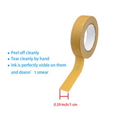 DIAO79NI- 12 Rolls Colored Masking Tape, Colored Painters Tape for Arts and Crafts, 0.6 inch x 15 Yard Drafting Tape, Craft Tape, Labeling Tape, Paper Tape, Colored Tape, Artist Tape (Light Brown)