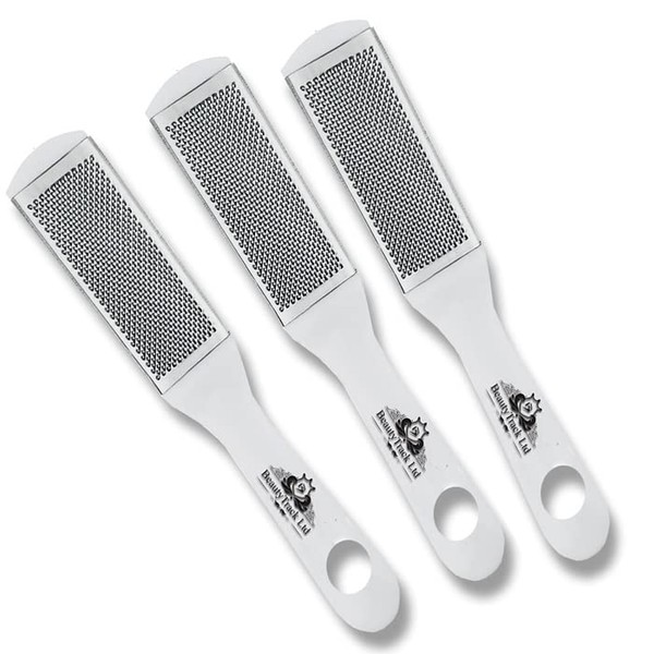 3 Pieces Double Sided Professional Foot File Rasp Hard Dead Skin Pedicure Skin Rub Remove Callus Dry Rough Dead Skin Feet Soft Smooth (White Foot File)