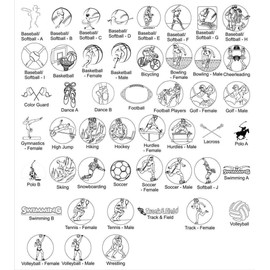 Sports Picture Frame - 8x10 Frame Holds 5x7 & 3x4 Photos