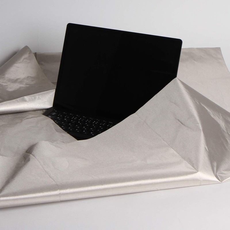 Astro 821-18 Electromagnetic Wave Shielding Sheet, Silver Gold, Wave Cut,