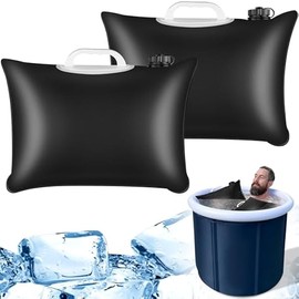 XANGNIER 2 Pack Reusable Extra Large Ice Bath Bags,Upgraded Large Capacity Bathtub Freezer Anti-Breakage Water Bag,Cold Plunge Accessories,Ice Bath Tub Accessories at Home,26L
