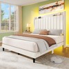 YITAHOME Full Bed Frame with Adjustable Vertical Channel Wingback Headboard,