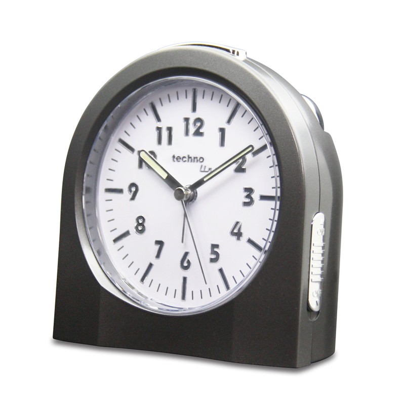 Technoline Geneva 3XL Premium Alarm Clock Jumbo Metallic Charcoal