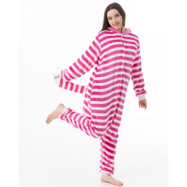 Katara 1744 Cheshire Cat Costume Suit Onesie / Jumpsuit Onesie Bodysuit for Adults, Women, Men, Pyjamas, Unisex – Many Different Animals