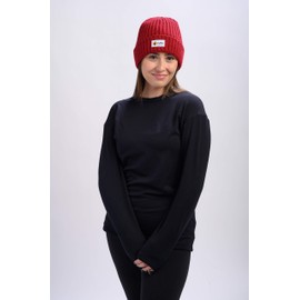 LUPA Unisex Extreme Cold Fleece-Band Beanie - Winter Hats for Men - Women Beanies for Winter - Fleece-Lined Hat (Cardinal Red)