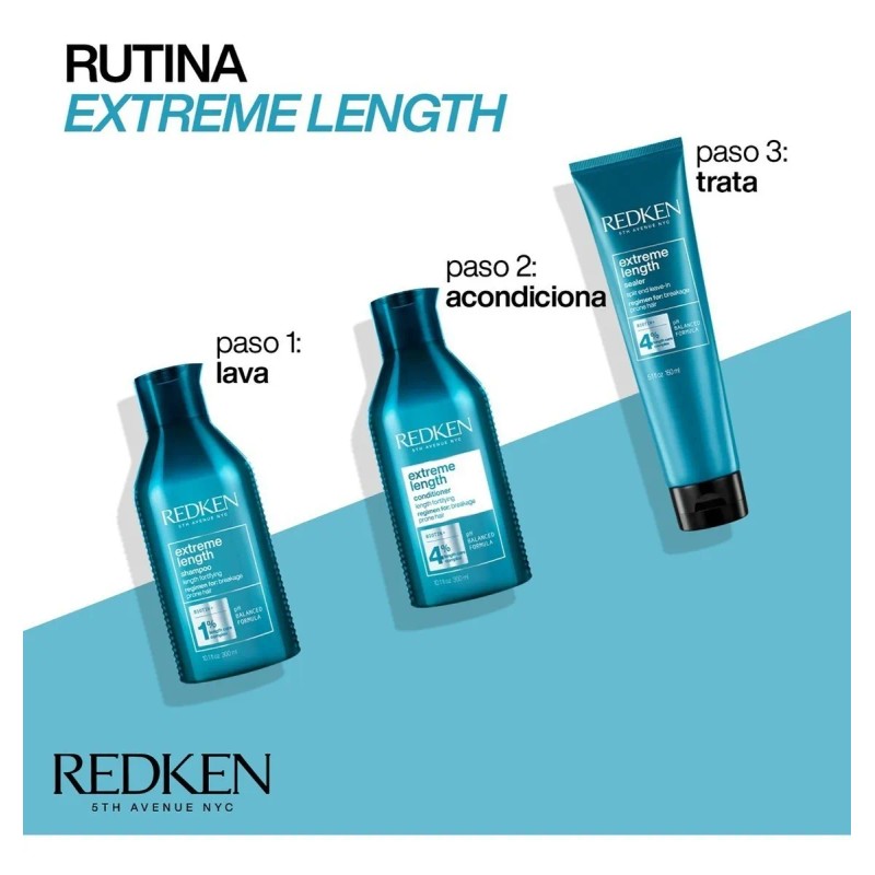 Shampoo Extreme Lenght Redken Con Ph Balanceado Envase 300ml