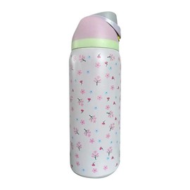 [Limited Drop] "Cherry Blossom" Owala 32oz FreeSip Bottle – Stylish Hydration with Leak-Resistant Cap, Great for Sports & Outdoor Adventures:_Tea Time
