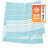 SUNSPUN LINENS Turkish Beach Towel, 39x63in Extra Large Quick Dry