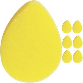 KOL - Limpiador facial exfoliante con infusión de limón exfoliante, esponja facial desechable para limpieza diaria y eliminación de maquillaje, 6 unid