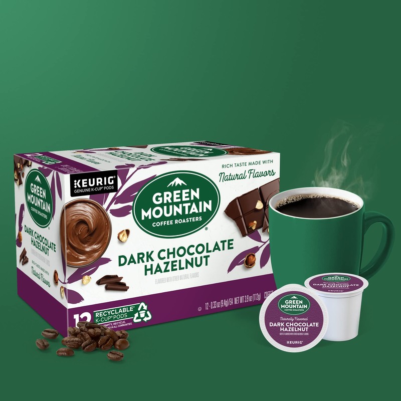 Green Mountain Coffee Roasters Dark Chocolate Hazelnut Coffee, Keurig Single