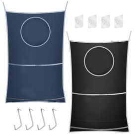 2Pcs Over Door Laundry Bag Nylon Door Hanging Laundry Hamper Bag Portable Hanging Clothes Organizer with Hook for Shirt Underwear