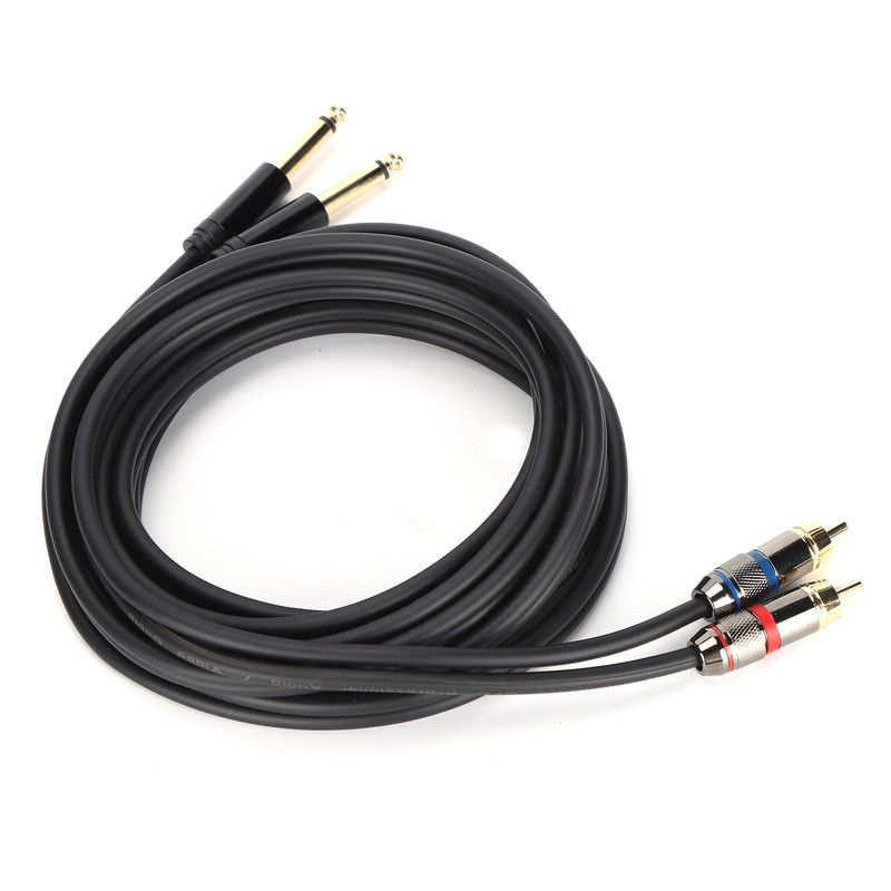 JORINDO Dual 6.35mm Male to Double RCA Male Cable Audio