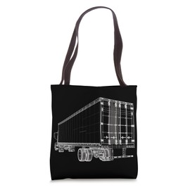 Semi-trailer Wireframe Tote Bag