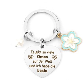 WRNZL Grandma Gift Christmas Meaningful Gifts for Grandma Mother's Day Gift Grandma Keyring Grandma, Grandma 1 Silver