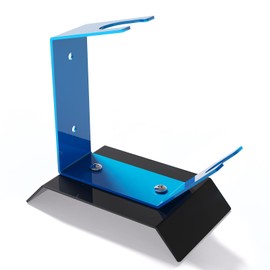 Heavy-Duty HVLP Spray Gun Stand with Magnetic Cup Holder, Wall/Desktop Gravity Feed Spray Gun Holder, Universal Fit for DeVilbiss, Fuji, Wagner, Anti-Rust & Adjustable for Car Painting & DIY (Blue)