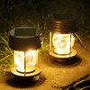 Solar Lanterns Outdoor Hanging Lights,2 Pack Waterproof Landscape Lights Solar