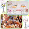 SiliFine 4 Pcs Butterfly Hand Painted Wine Glasses with Long