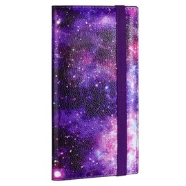 Zreal Checkbook Cover for Men & Women, Premium Vegan Leather Checkbook Holder Slim Wallets for Top & Side Tear Duplicate Checks with RFID Blocking (Starry)