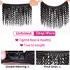 Deep Wave Bundles Human Hair Brazilian Water Wave 10A 100%