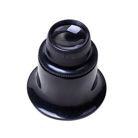 Vaveren 4Pcs Eye Loupe Magnifying Glass Portable 5X 10x 15x 20x Black Professional Jewelers Loupe Loupes Magnifying Lens for Jewelers