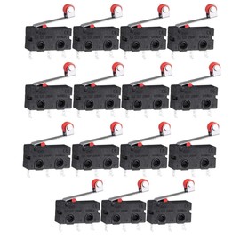 JZK 15 x Mini micro switch momentary hinge metal roller lever micro switch AC 5A 125 250V SPDT 3 pins