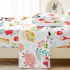 QOOMO Cow Farm Kids Sheet Set, Kawaii Cat Sheet Set