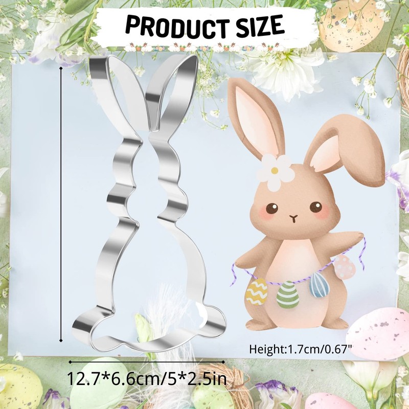 Keepaty -Easter Bunny Cookie Cutter Stainless Steel 5"