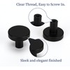 LONTAN Pack of 10 Cabinet Knobs, Black Furniture Knobs, Matt