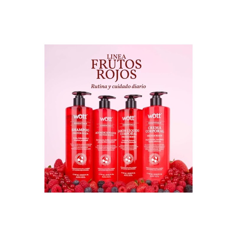 CREMA CORPORAL FRUTOS ROJOS WOTT 740 ML.