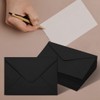 50 Packs of A7 Envelopes for Invitation, Black 5x7 Envelopes