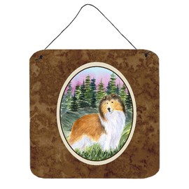 Caroline's Treasures SS8321DS66 Sheltie Aluminum Metal Wall or Door Hanging Prints, 6 x 6, Multicolor