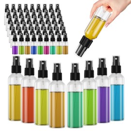 EVANCENT 50Pack Travel Spray Bottles, 4oz/120ml Small Spray Bottle with Black Fine Mist Sprayer, Portable Empty Refillable Containers Cosmetic Bottles for Plants, Cleaning, Misting & Skin Care