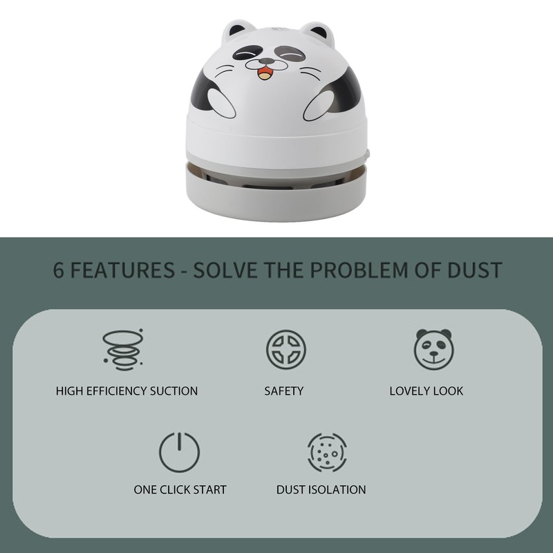 Desktop Vacuum Cleaner with Vacuum Nozzle Cleaning Brush Portable Mini
