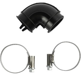WD24X33918 Dishwasher Circulation Pump to Sump Elbow Hose Kit （with 2 Clamps）, For GE Dishwashers WD19X25460, WD19X25700, Replaces AP7219295, 4983108, 28877182.