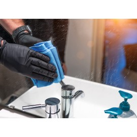 Kemes Streak-free cleaning cloths, window microfibre cloths, only with water, microfibre cloths without cleaning agents, window cloths, glass cloths, cleaning cloths, streak-free, without streaks