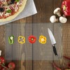 Hacaroa 4 Pack Tempered Glass Cutting Board with Rubber Feet,