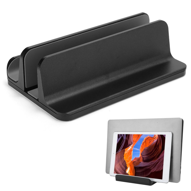 Vertical Laptop Stand Adjustable Aluminum Multipurpose Desktop Computer Laptop StandBlack