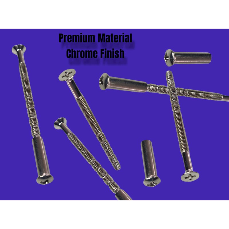 Universal Hardware 20 Pack M4 Door Handle Screws Chrome with